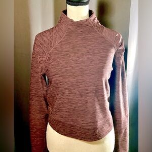 Cropped long sleeve work out top
